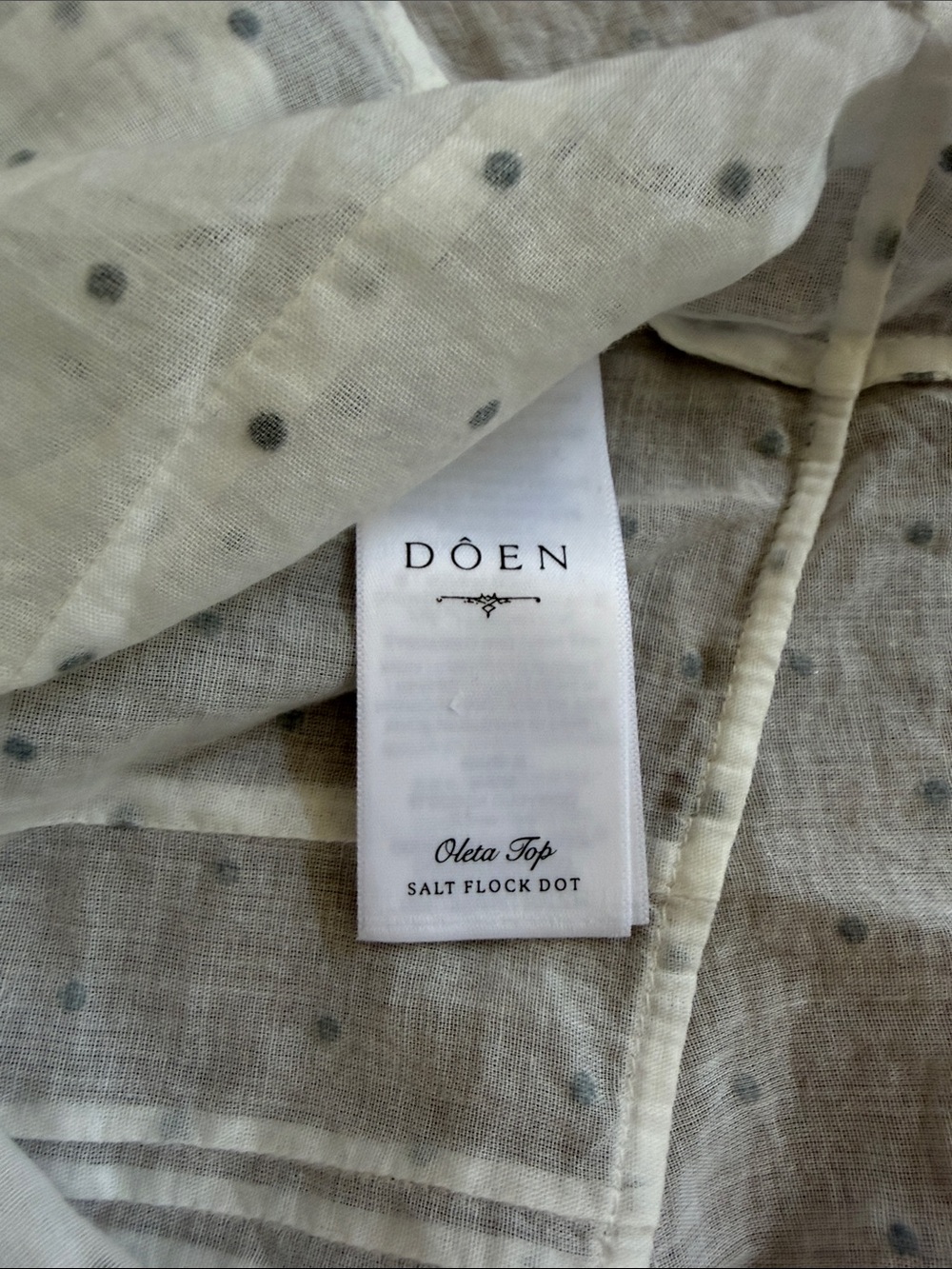 Doen Oleta Polka Dot Lace Collar Top - Picture 8 of 10